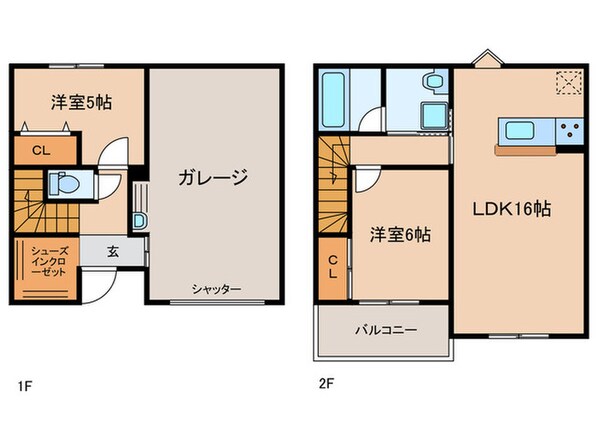 リュクラージュ土橋　B棟の物件間取画像